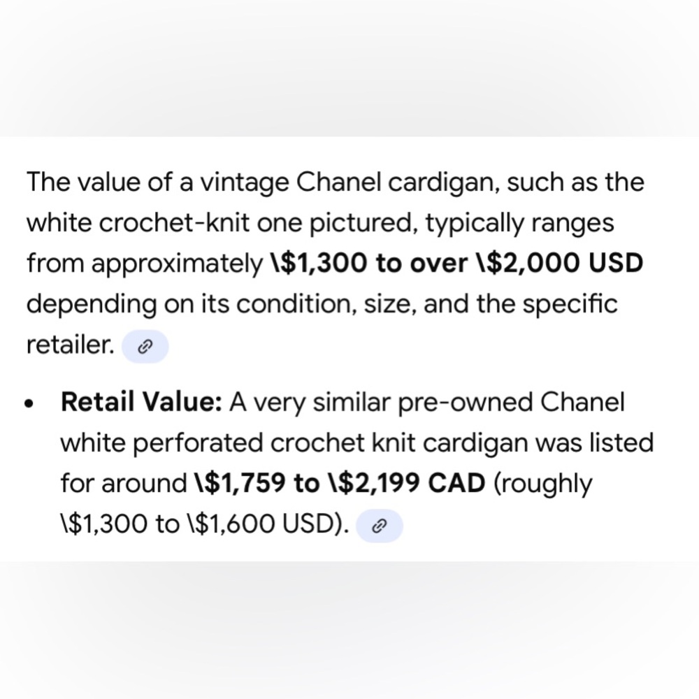 CHANEL 2011 Spring Open Crochet Knit Cardigan Jacket White - Picture 3 of 16
